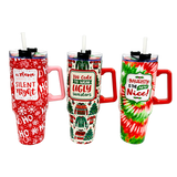 40 oz Stainless-Steel Insulated Seasonal Cups - 15 Pieces Per Retail Ready Display 88571