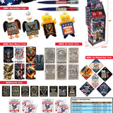 Patriotic USA 250 Floor Display - 78 Pieces Per Retail Ready Display Kit 88626 NOVELTY INC