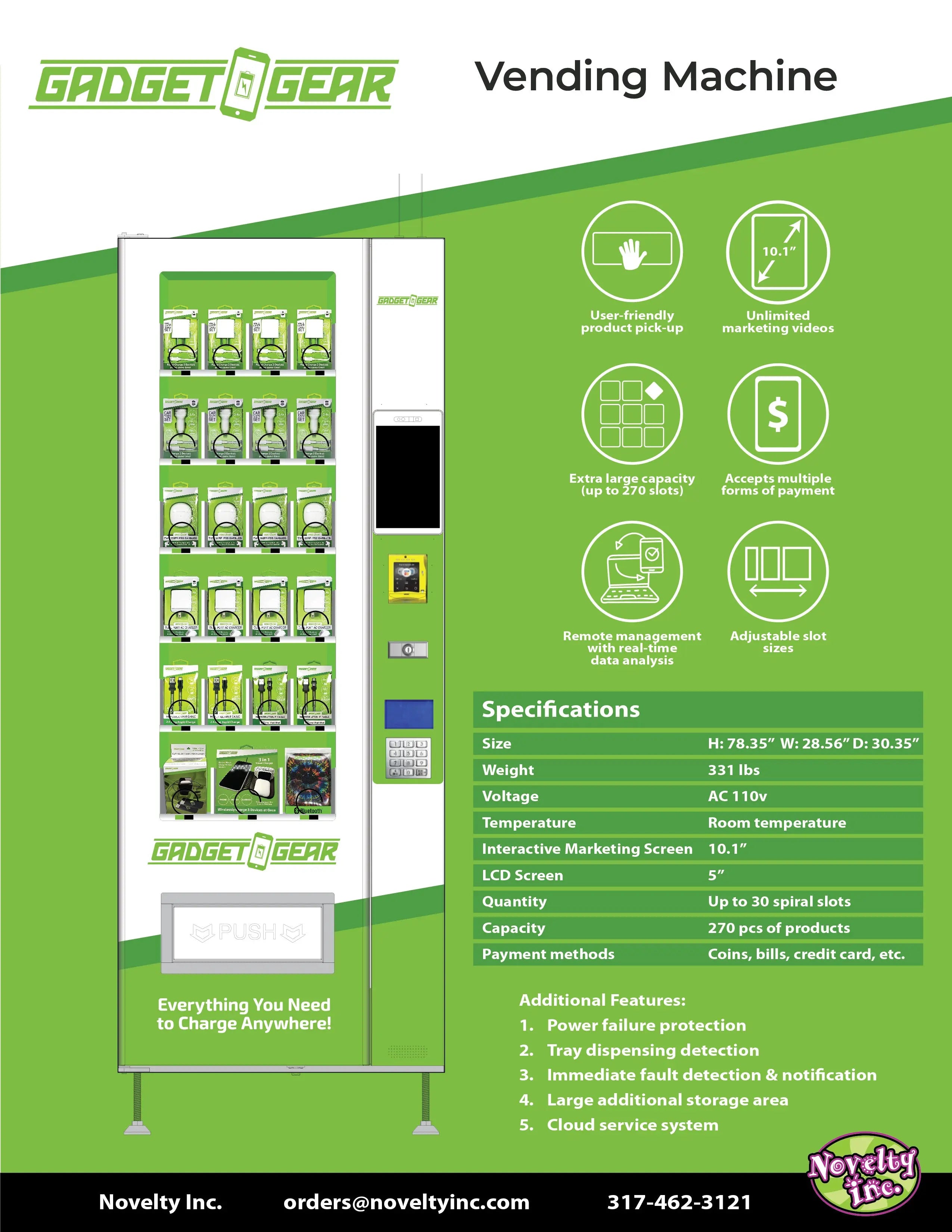 Merchandising Fixture - Gadget Gear Tech Vending Machine ONLY 986190 GADGET GEAR