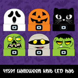 Halloween Knit Hat Beanie LED Light Assortment Floor Display - 36 Pieces Per Retail Ready Display  88463