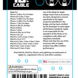 10FT Braided Sync and Charge Cable Assortment Floor Display - 24 Pieces Per Retail Ready Display 88585