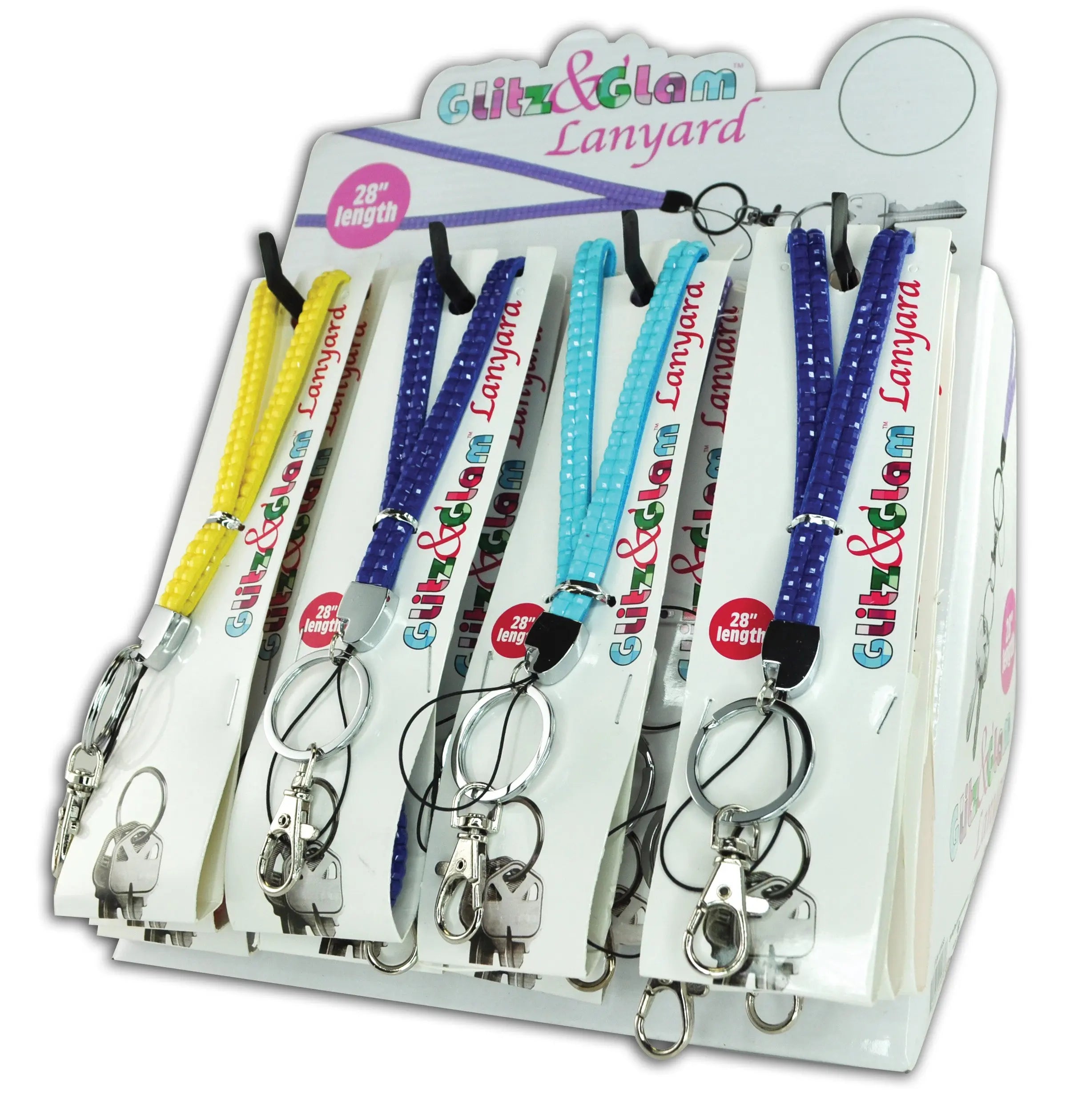 Pastel Lanyard with Detachable Clip - 12 Pieces Per Retail Ready Display 20033 NOVELTY INC