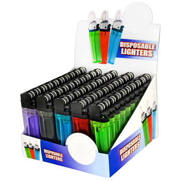 ITEM NUMBER 020736 DISPOSABLE LIGHTER 50 PIECES PER DISPLAY