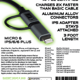 WHOLESALE GG ELITE MULTI-HEAD LIGHTNING MICRO-USB CABLE 3 PIECES PER PACK 21100