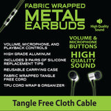 Wired Earbuds Metal with Mic- 2 Pieces Per Pack 21206