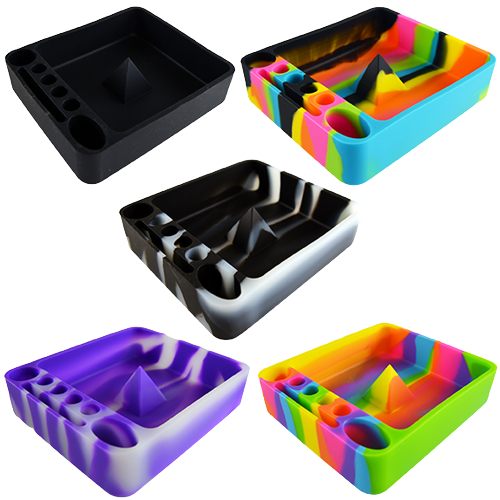 ITEM NUMBER 021757B SILICONE PYRAMID ASHTRAY 8 PIECES PER DISPLAY