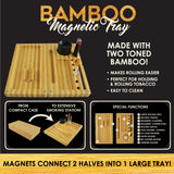 WHOLESALE BAMBOO MAGNETIC TRAY 4 PIECES PER DISPLAY 21917
