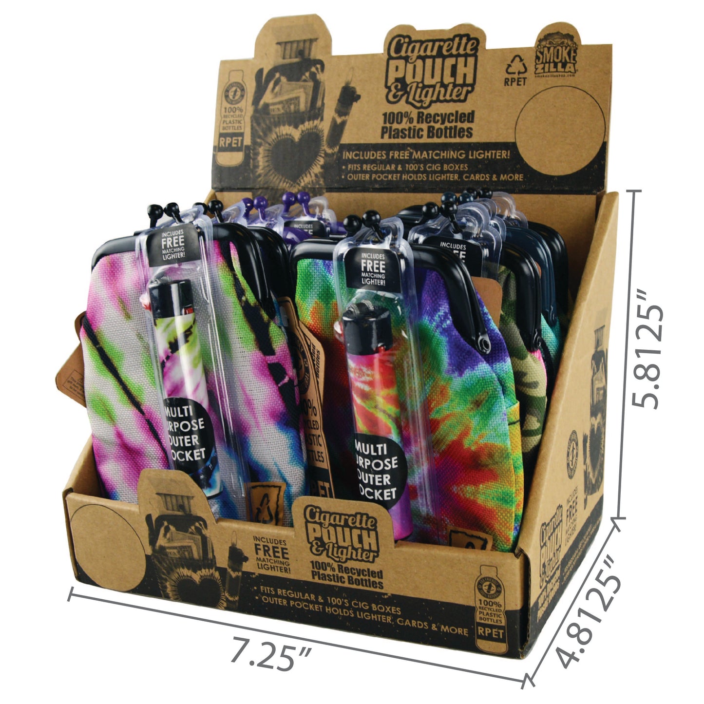 ITEM NUMBER 022059 PRINT CIG POUCH LIGHTER MIX C 8 PIECES PER DISPLAY
