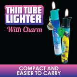 Thin Tube Lighter with Charm- 15 Pieces Per Retail Ready Display 22301