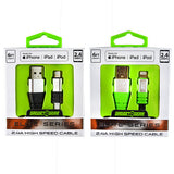 Charging Cable Elite USB to Lightning 6FT 2.4 Amp- 3 Pieces Per Pack 22331