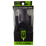 Auxiliary Audio Cable 7FT- 3 Pieces Per Pack 22446