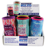 Neoprene Slim Can Cooler Coozie- 6 Pieces Per Retail Ready Display 22470