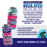 Neoprene Slim Can Cooler Coozie with Card Pocket- 6 Pieces Per Retail Ready Display 22472