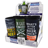 WHOLESALE 24OZ CAN COOLER 6 PIECES PER DISPLAY 22476