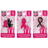 Breast Cancer Awareness Pink Tac Pin- 12 Pieces Per Retail Ready Display 22503