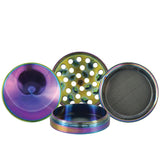 Metal 4 Piece Rainbow Grinder with Magnetic Closure- 6 Pieces Per Retail Ready Display 22522