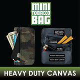 Canvas Small Tobacco Bag with Zipper Bag- 6 Pieces Per Retail Ready Display 22540