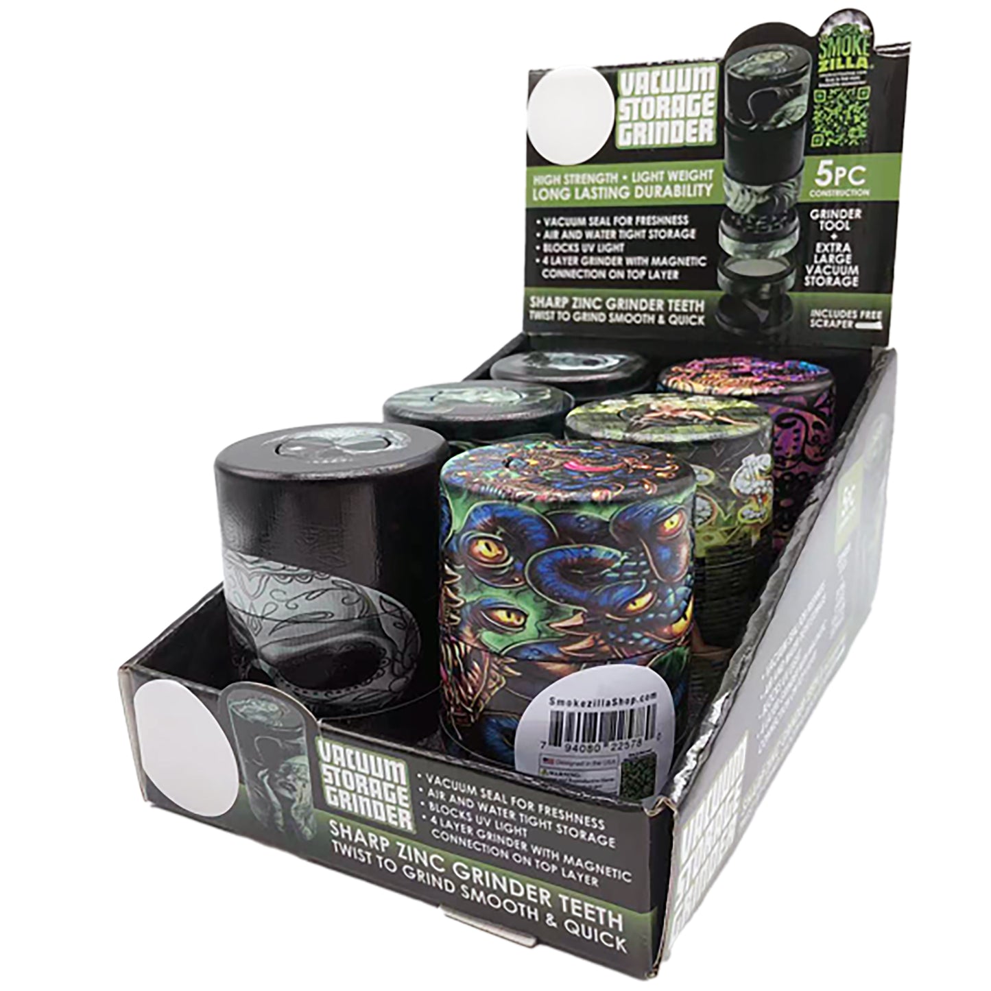 ITEM NUMBER 022578 VACUUM STORAGE GRINDER 6 PIECES PER DISPLAY