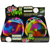 WHOLESALE GLOW IN THE DARK SILICONE SPIKE ASHTRAY 6 PIECES PER DISPLAY 22581