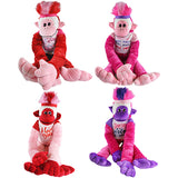 Valentine's Day Jumbo Plush Monkey - 4 Pieces Per Pack 22599