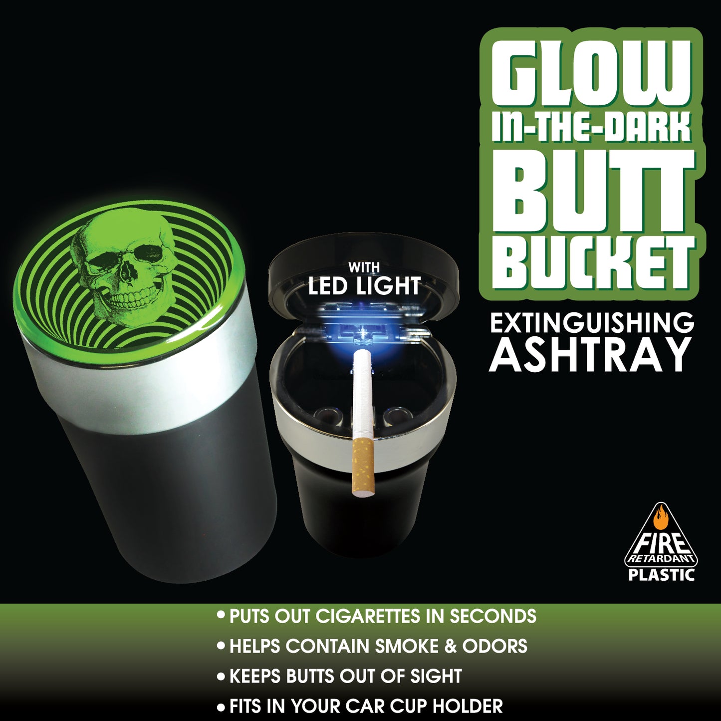 ITEM NUMBER 022634 GLOW IN DARK BUTT BUCKET 6 PIECES PER DISPLAY