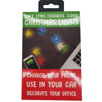 ITEM NUMBER 022667 10FT CHRISTMAS LIGHTS CHARGER VARIETY 12 PIECES PER DISPLAY