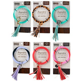 Silicone Ring Keychain Wristlet- 6 Pieces Per Retail Ready Display 22687