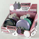 WHOLESALE ROUND SPARKLE FLASK 6 PIECES PER DISPLAY 22772