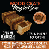 WHOLESALE WOODED CRATE MAGIC BOX 6 PIECES PER DISPLAY 22776