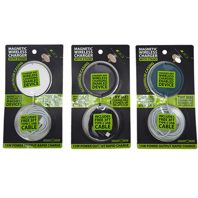 ITEM NUMBER 022790 MAGNETIC WIRELESS CHARGING STAND 6 PIECES PER DISPLAY