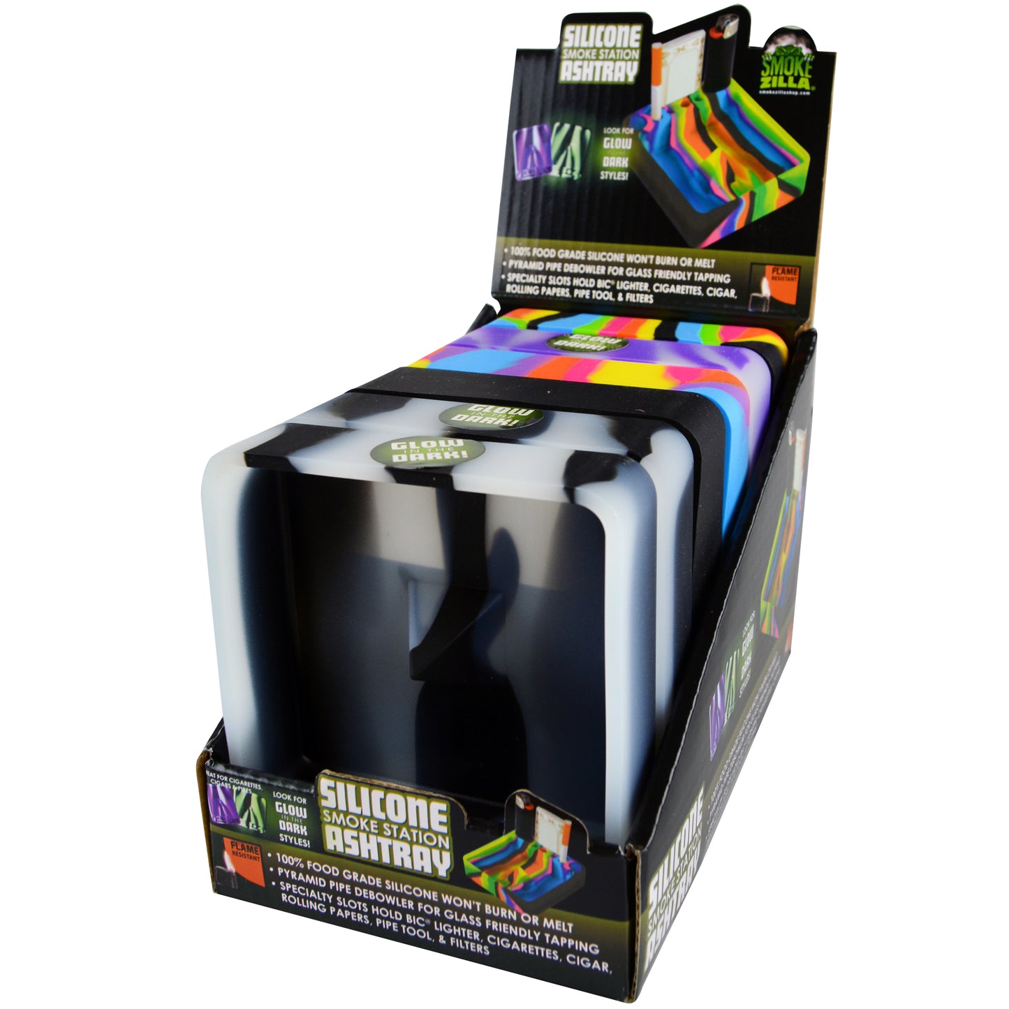 ITEM NUMBER 022892 SILICONE PYRAMID ASHTRAY 6 PIECES PER DISPLAY