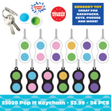 Fidget Pop Key Chain - 24 Pieces Per Display 23028