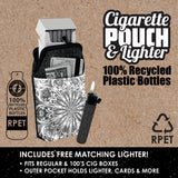 RPET Cigarette Pouch with Matching Lighter- 8 Pieces Per Retail Ready Display 23049