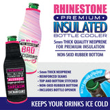 Neoprene Rhinestone Bottle Suit Coozie- 6 Per Retail Ready Display 23129
