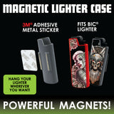 Metal Magnetic Lighter Case- 12 Pieces Per Retail Ready Display 23153