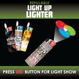 WHOLESALE COUNTRY LIGHT UP LIGHTER 30 PIECES PER DISPLAY 23248