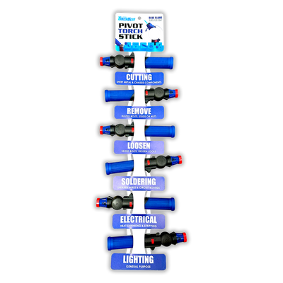 ITEM NUMBER 041553 TORCH BLUE PIVOT TORCH STICK W/ MERCHANDISING STRIP 6 PIECES PER PACK