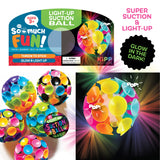 Light Up Suction Ball Toy - 18 Pieces Per Pack 23300