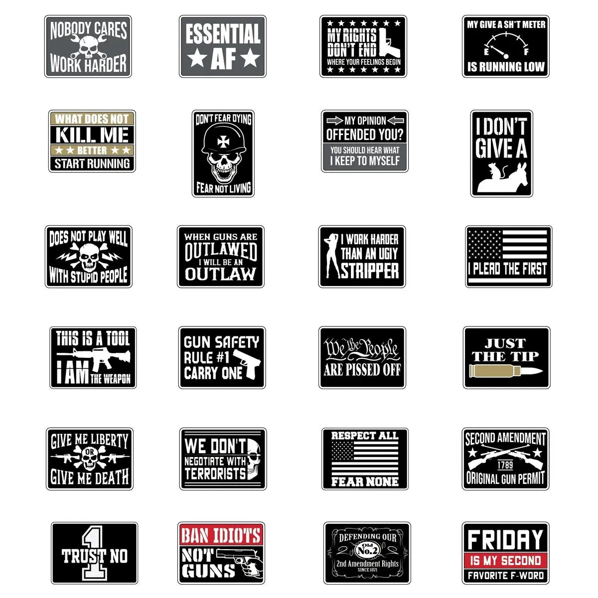 Patriotic Enamel Tac Gear Pin - 24 Pieces Per Retail Ready Display 23502 - NOVELTY INC WHOLESALE