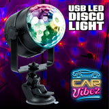 Mood Light USB LED Disco Light with Suction Cup Mount- 4 Pieces Per Retail Ready Display 23575