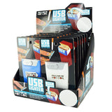Cigarette Pack Thin USB Coil Lighter - 12 Pieces Per Retail Ready Display 23607