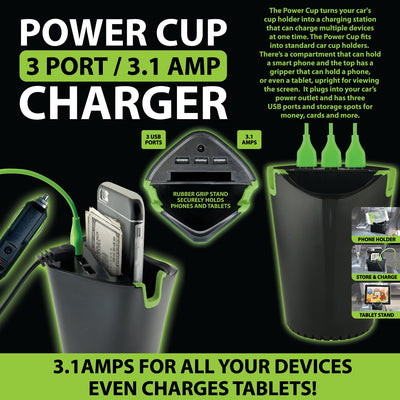 ITEM NUMBER 023628 CUP HOLDER CHARGER 2 PIECES PER PACK