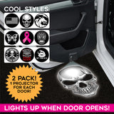 Car Door Light Projector with Assorted Designs- 6 Pieces Per Retail Ready Display 23694
