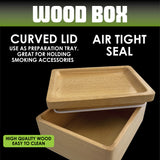 Wood Storage Box with Tray Lid- 6 Pieces Per Retail Ready Display 23747