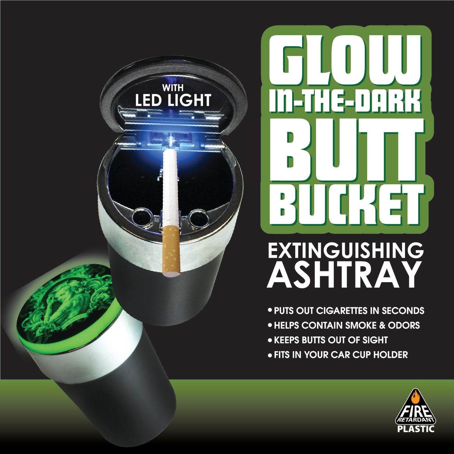 ITEM NUMBER 023786 GLOW IN DARK BUTT BUCKET 6 PIECES PER DISPLAY