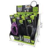 WHOLESALE MIXED 7FT AUX CABLE 12 PIECES PER DISPLAY 24125