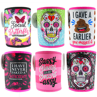 ITEM NUMBER 024236 RHINESTONE CAN COOLER 6 PIECES PER DISPLAY