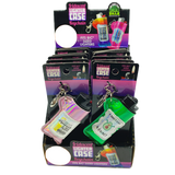 Iridescent Lighter Case Key Chain with Patch- 12 Pieces Per Retail Ready Display 24841