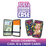 100s Cigarette Case With Mirror- 8 Pieces Per Retail Ready Display 25194