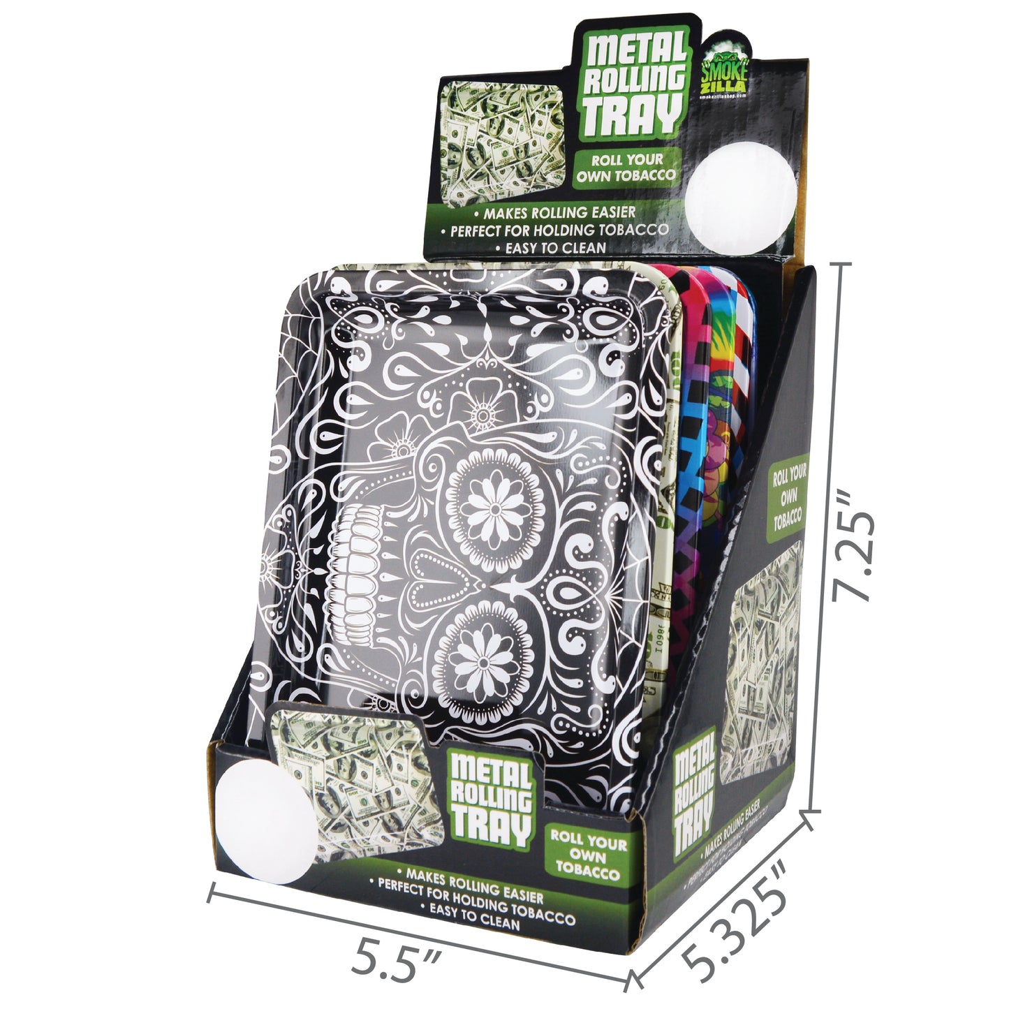 ITEM NUMBER 025202 ROLL TIN TRAY MIX A 6 PIECES PER DISPLAY